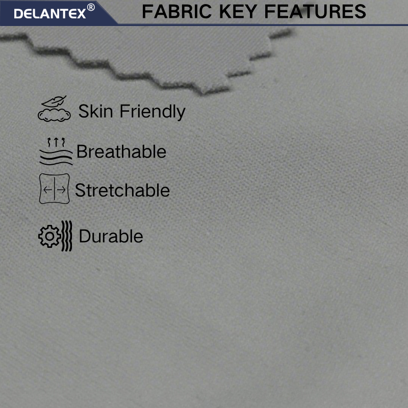 Delantex Comfortable SPortswear Soft Touch Jersey Double Jersey Fabric Breathable for Sportswear Stretch Plain for Garments