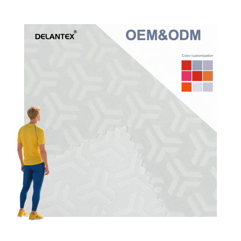 Delantex Sport Polyester Sportswear Fabric Dri Fit Swear Garments Fabrics Polyester Fabric for Sublimation Printing Mesh