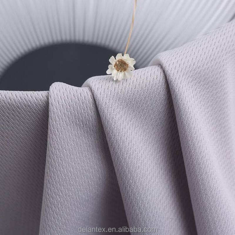 Delantex Anti Yellow Bird Eye Mesh Fabric White Sublimation Fabric for T Shirt Free Sample