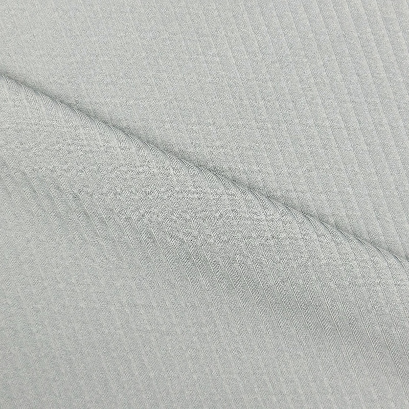 Delantex rib knit nylon spandex fabric for Women's yoga clothing 130cm 220gsm
