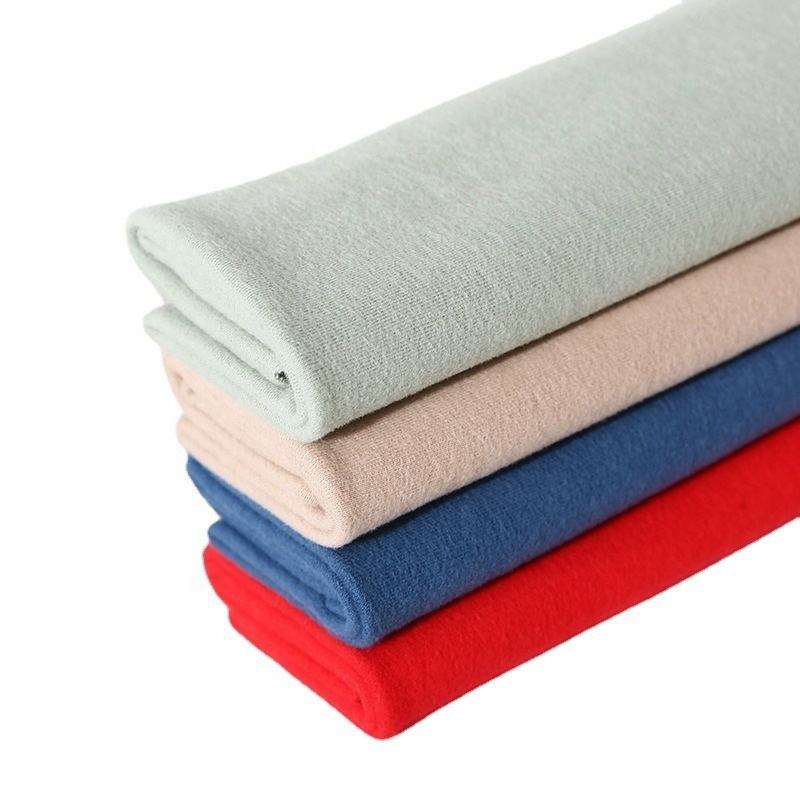 Delantex Polyester Elastane Brushed Faced Stretch Single Jersey Knit Milk Silk Fiber Fabric