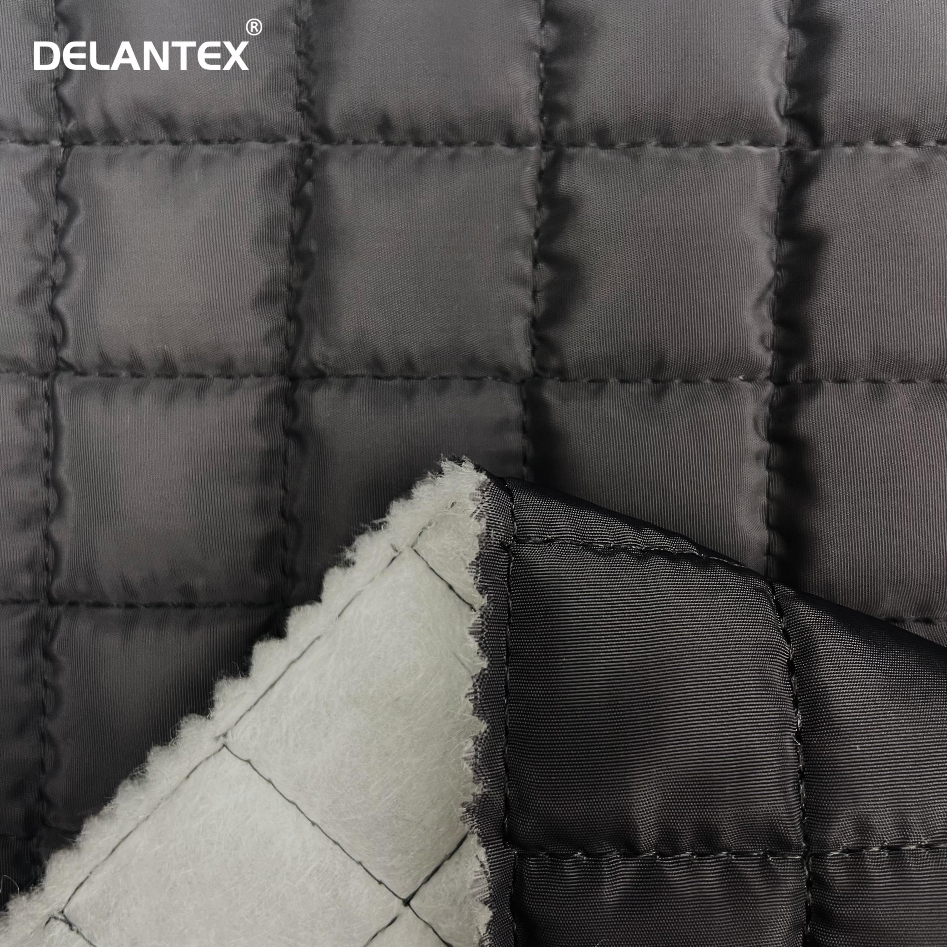 Delantex Warm Quilted Fabric 100% Polyester Pongee Quilting Fabric for Garments