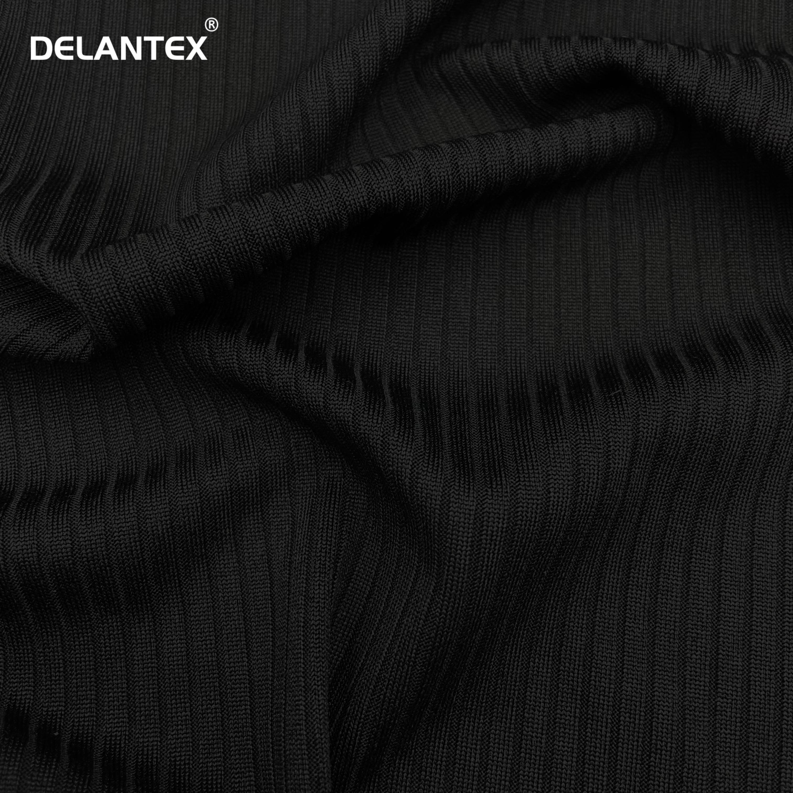 Delantex Good Price Wholesale Rib 96% Polyester 4% Spandex Rib Knit Fabric