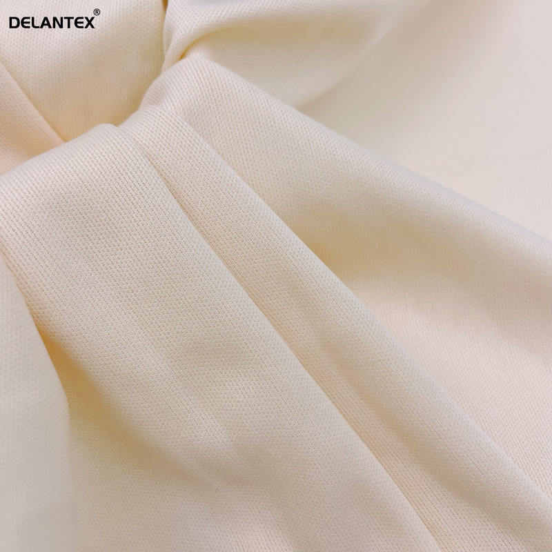 Delantex Wholesale Garment Fabric 100poly Weft Knit Interlock Fabric for Sweatshirt