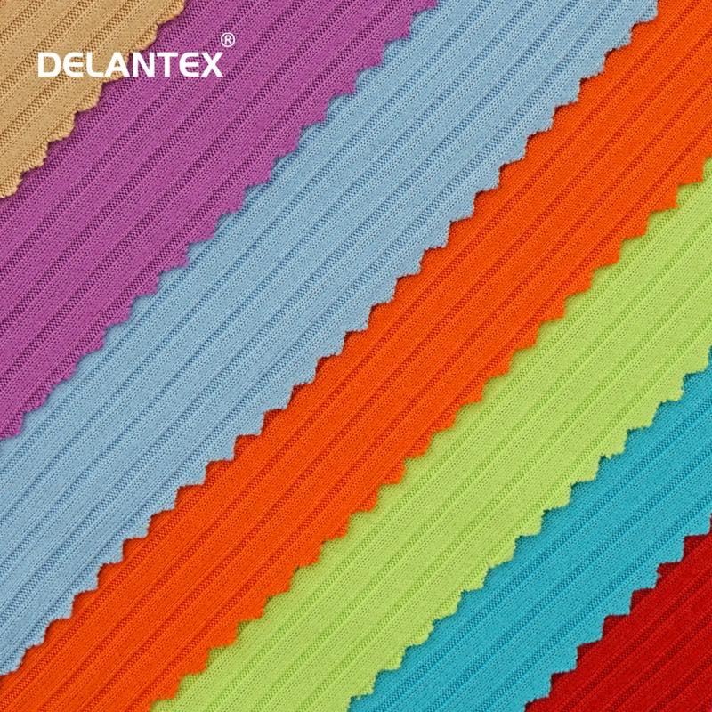 100% Polyester Garment Knitted Stretchy Spandex Jersey RIB Fabric 150GSM-200GSM for Lining Outdoor Sleepwear OEM Available