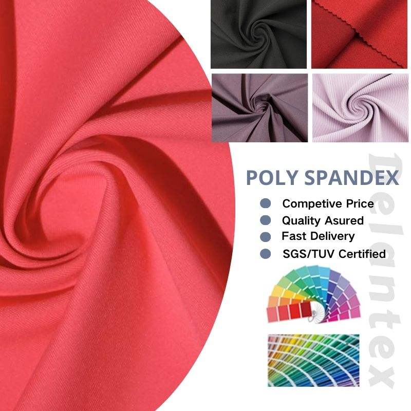 Delantex Brand Hot Sale 4 Way Stretch Nylon Spandex Fabric for Sport Yoga