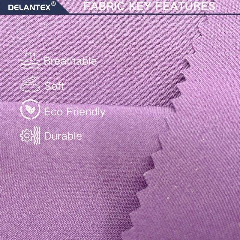 Delantex High Quality Colorful Hospital Nurse Twill Polyester Spandex Scrub Fabric for Medical Uniforms