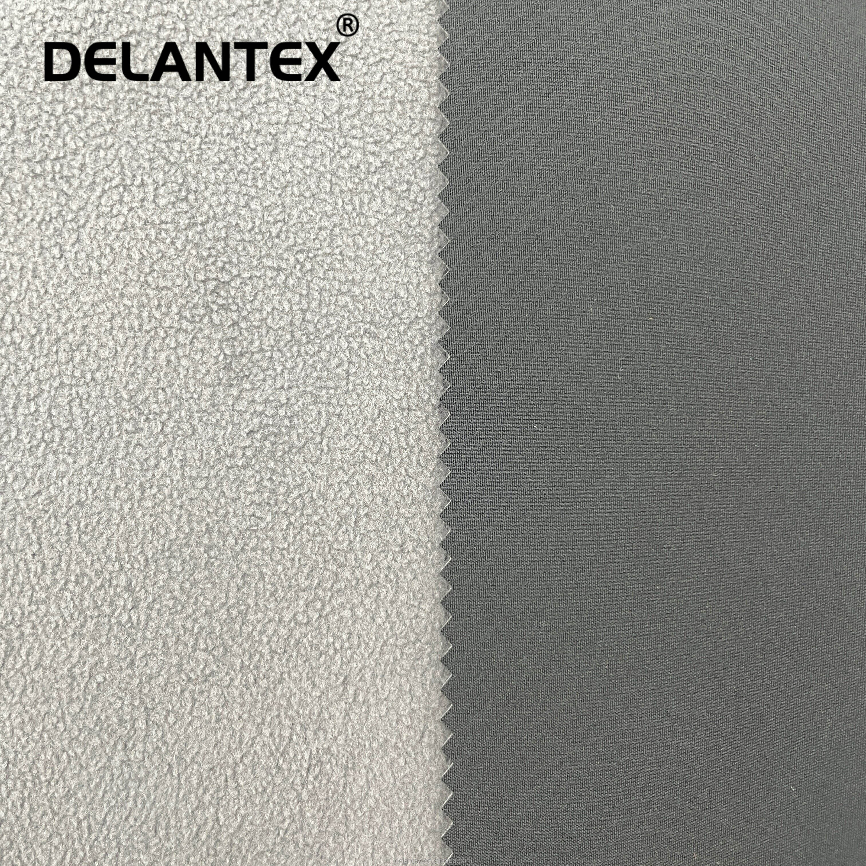 Solid Color 4 Way Stretchable Waterproof Softshell Bonded Fleece Fabric