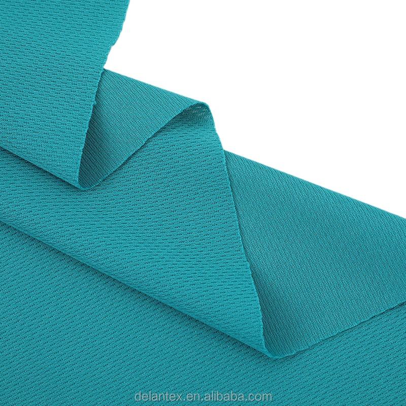 Delantex 100% Polyestermesh Stretch Gym Shirt Men Quick Dry Knitted Mesh for Sportswear,garment
