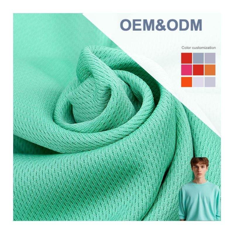 Delantex Coolmax Bird Eye Mesh T-shirt Fabric Breathable and Dry Fit for Sportswear