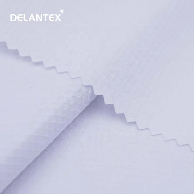 Delantex 100D 96Polyester 4spandex 150D Jacquard Polyester Spandex 4 Way Stretch Shirting Fabric for Uniform
