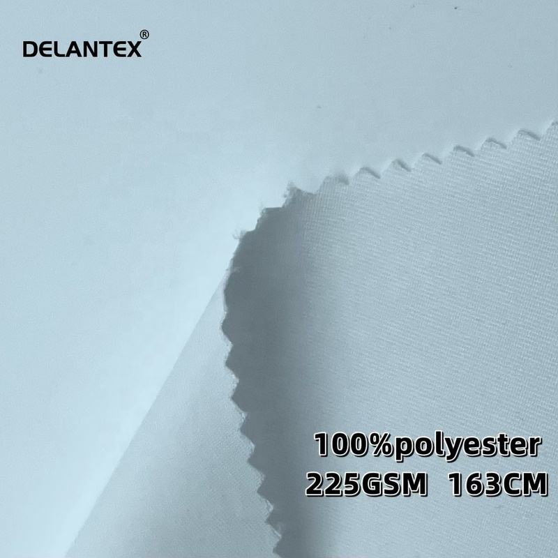 Delantex High Quality 100d Polyester 4-Way Polyester Spandex Stretch Plain Woven Fabric