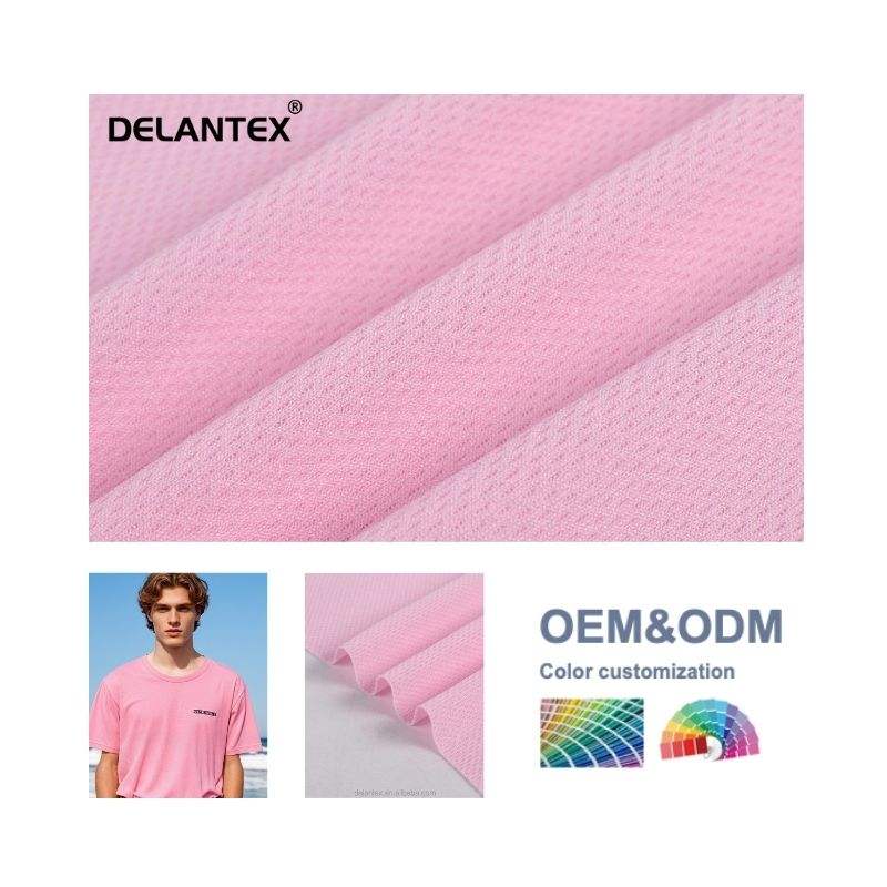 Delantex 100% Polyester Birdeyes Knit Fabric Rectangle in Shape for Girls' Sports Wear Free Sample