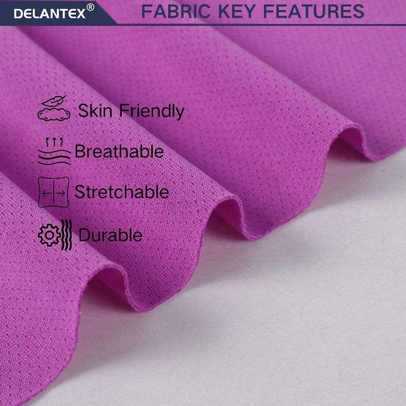 Delantex Cheap Price 75D 100%Polyester Mesh fabric 140gsm Knit Moisture Wicking Sportswear