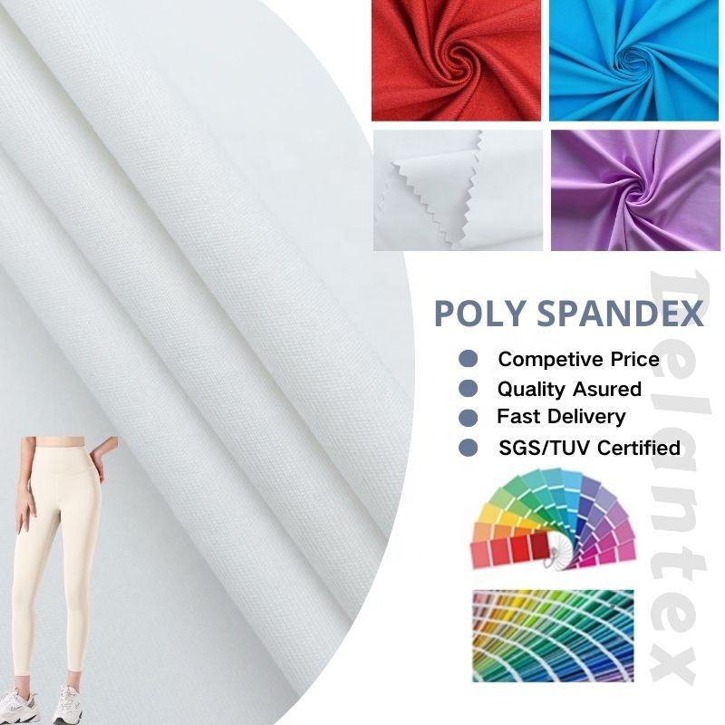 Delantex Medium Weight 280GSM Semi-dull Poly Spandex Interlock Fabric for Durable Yoga Leggings
