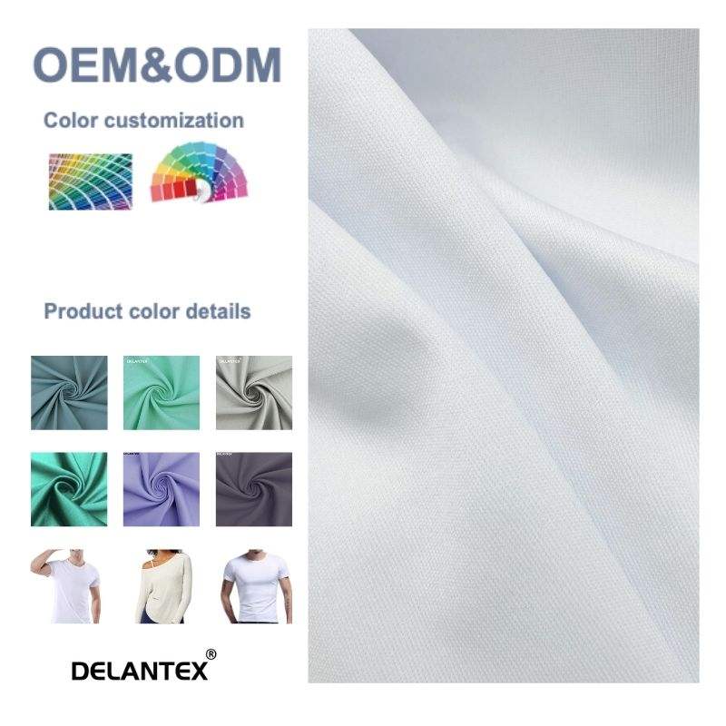 Delantex Quick Dry 75D/72F 100%poly Weft Knitted Interlock Fabric for Outdoor Sportswear