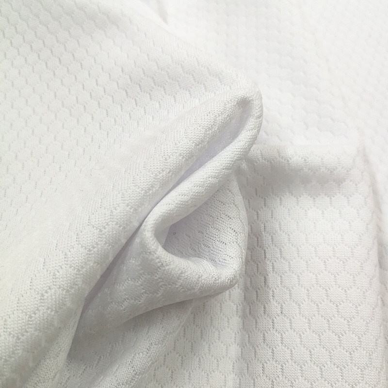 Delantex 100% Polyester White Mesh Sublimation Fabric Customizable for Soccer Sport Wear and Underwear Lining Free Sample