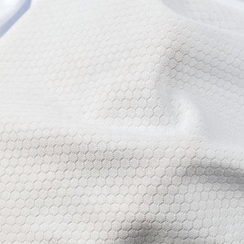 Delantex 100% Polyester White Mesh Sublimation Fabric Customizable for Soccer Sport Wear and Underwear Lining Free Sample