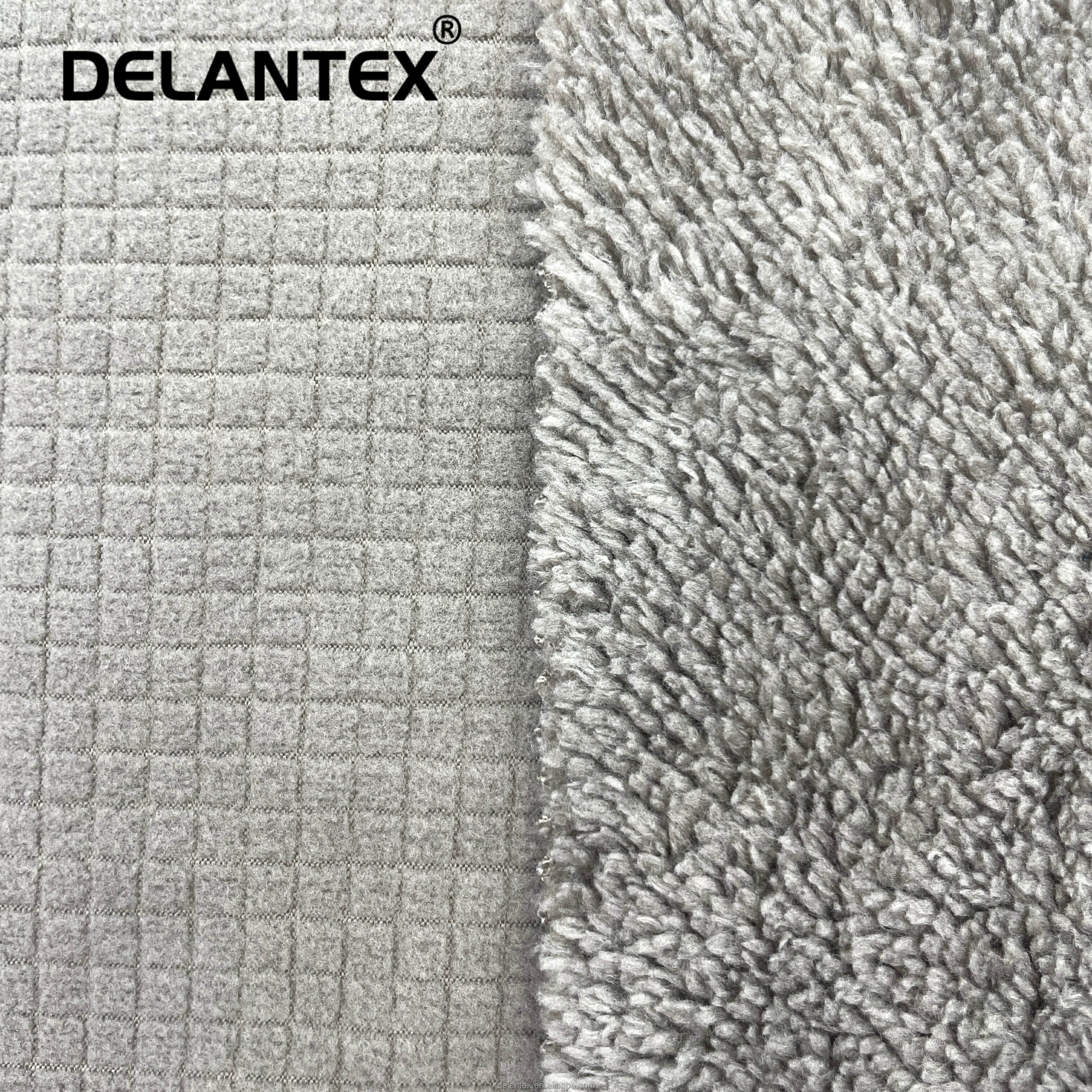 390GSM 160CM Polyester Bonded Coral Fleece Fabric for Jackets