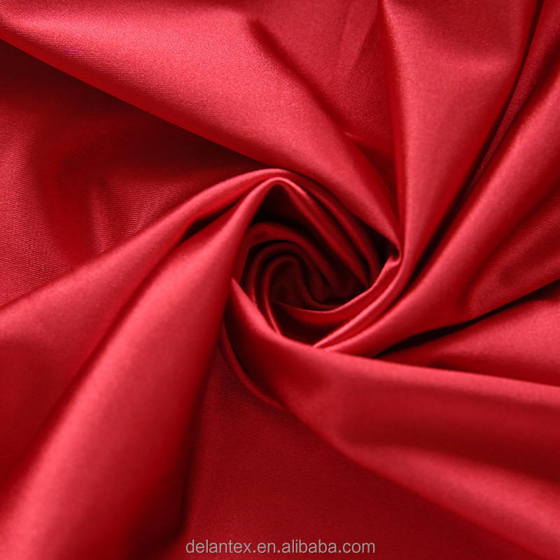 Delantex Polyester Spandex Satin Silk Blend Fabric