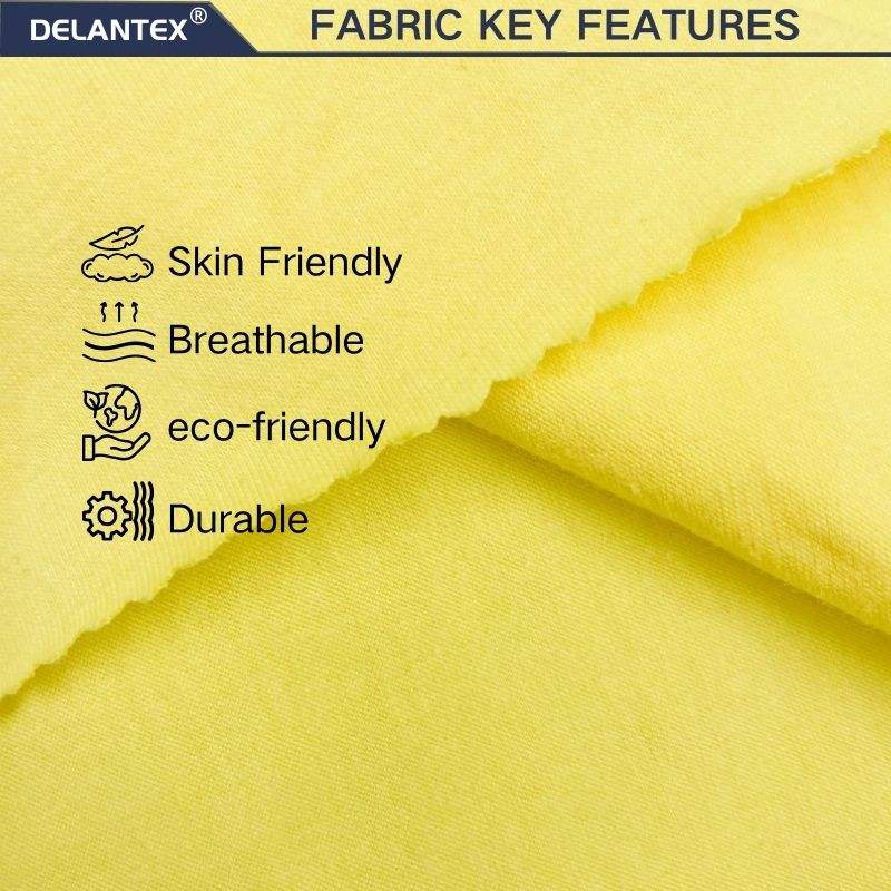 Delantex 60%polyester 35%cotton 5%spandex Breathable Clothing Fabric