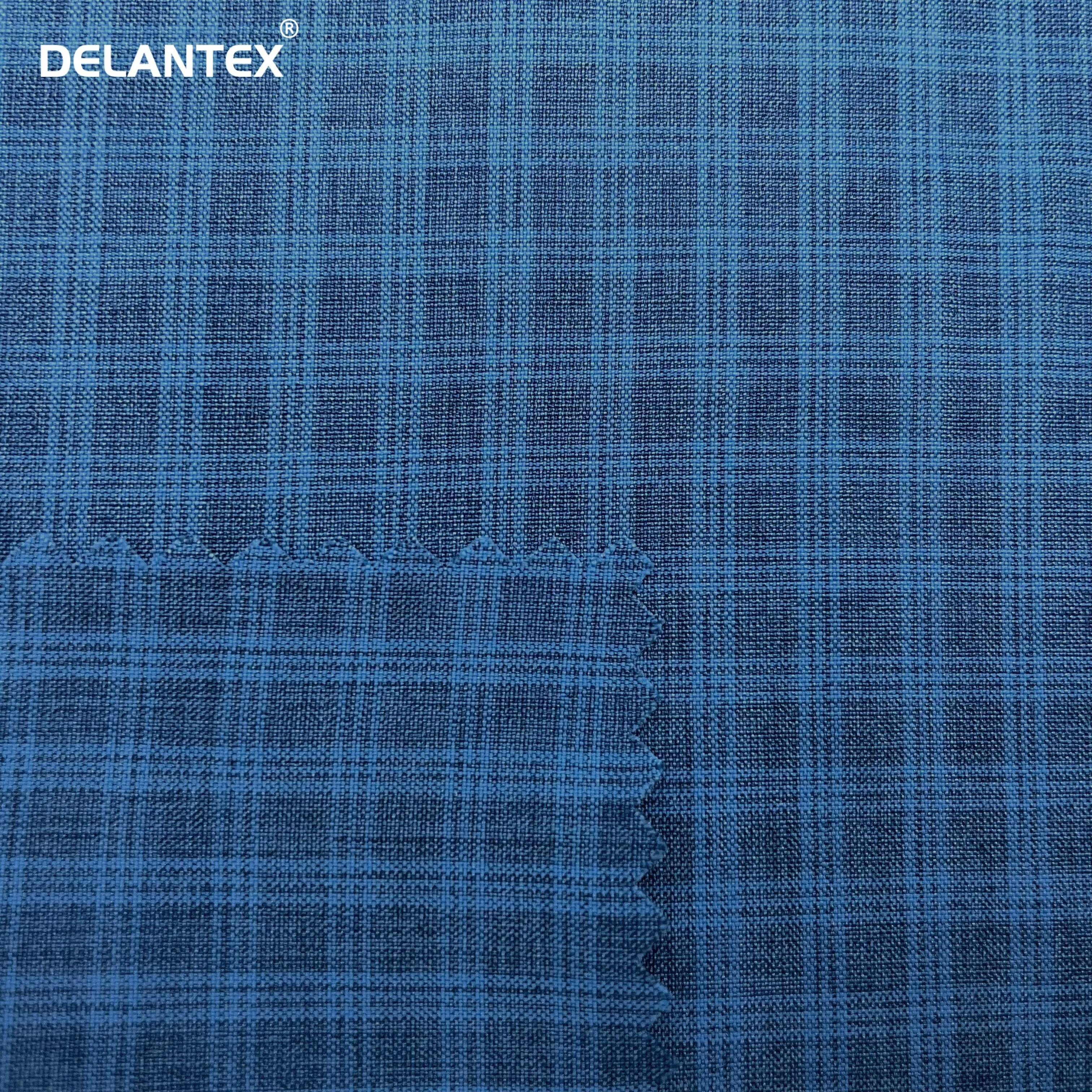 Delantex High Performance Super Soft Light Extinction Cationic Plaids Fabric for Workwear Uniform