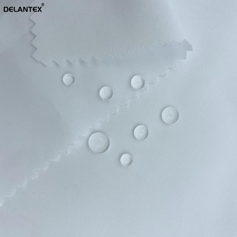 Delantex 100%polyester White Woven Waterproof Softshell Fabric for Beach Short Lightweight