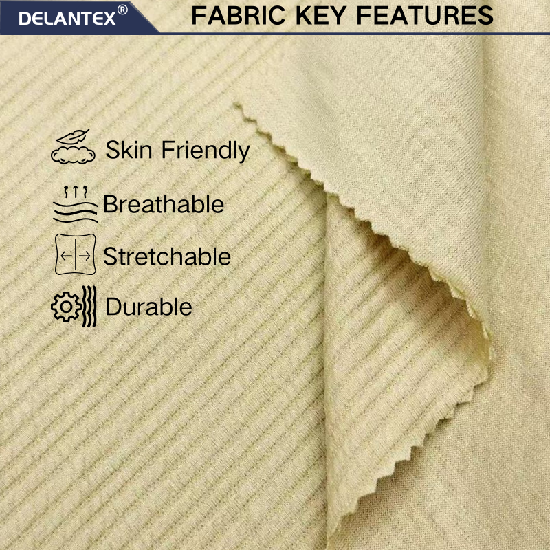Delantex Cheap Price Rib Fabric for Women Skirt Custom Color 144cm 200gsm