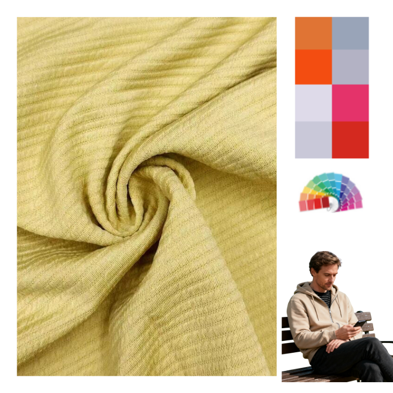 Delantex Cheap Price Rib Fabric for Women Skirt Custom Color 144cm 200gsm