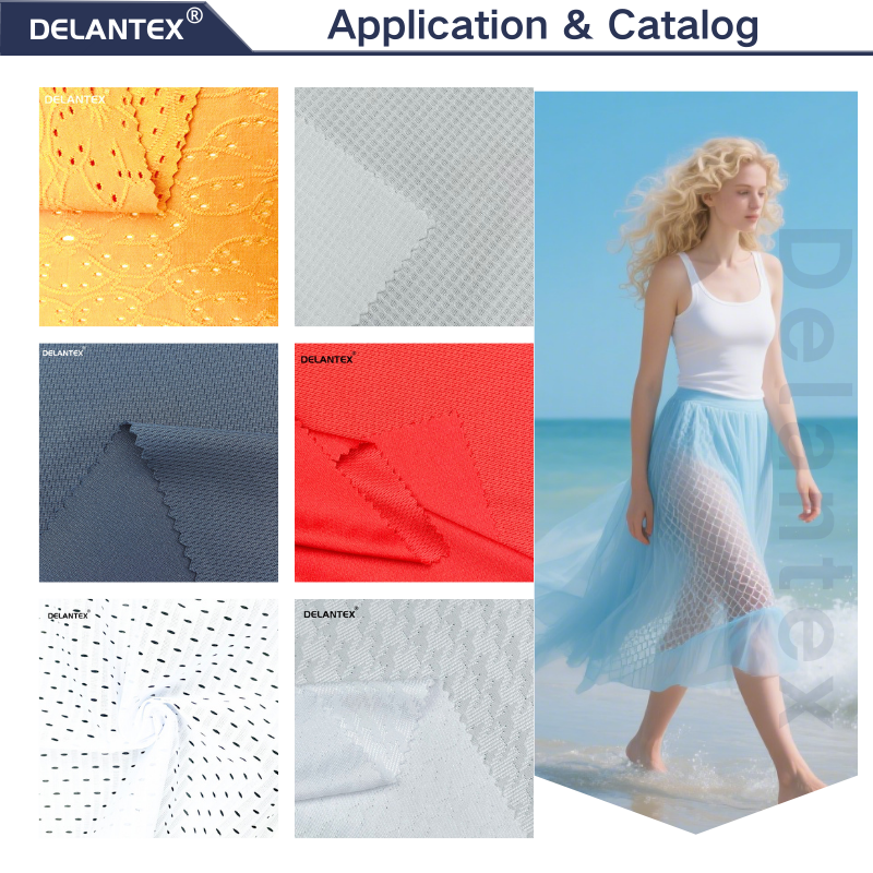 Delantex Quick Dry Mesh Fabric 100%polyester Material