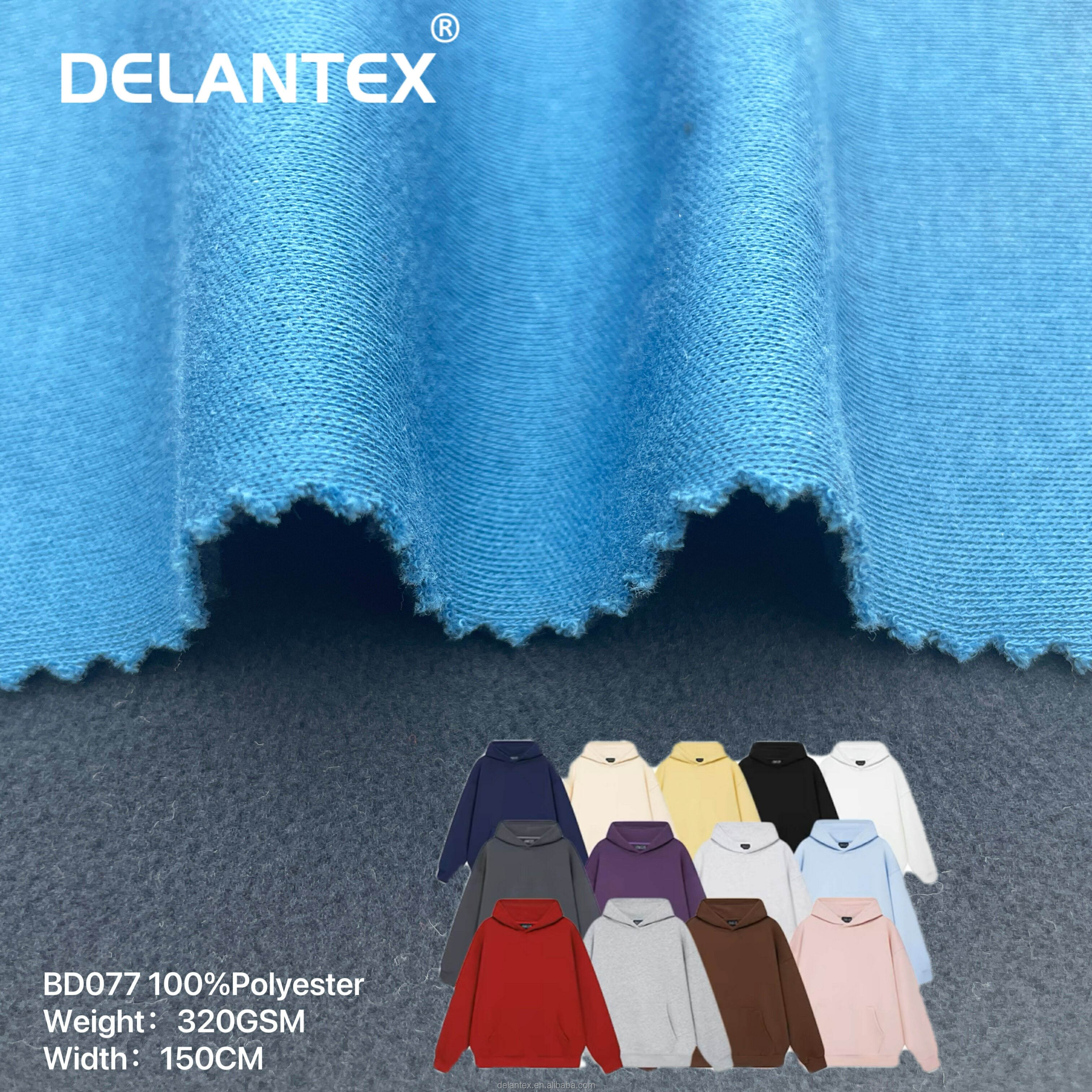 Delantex 320GSM 150CM Polyester 3 Layer Bonded Fabric for Winter Outdoor Jackets