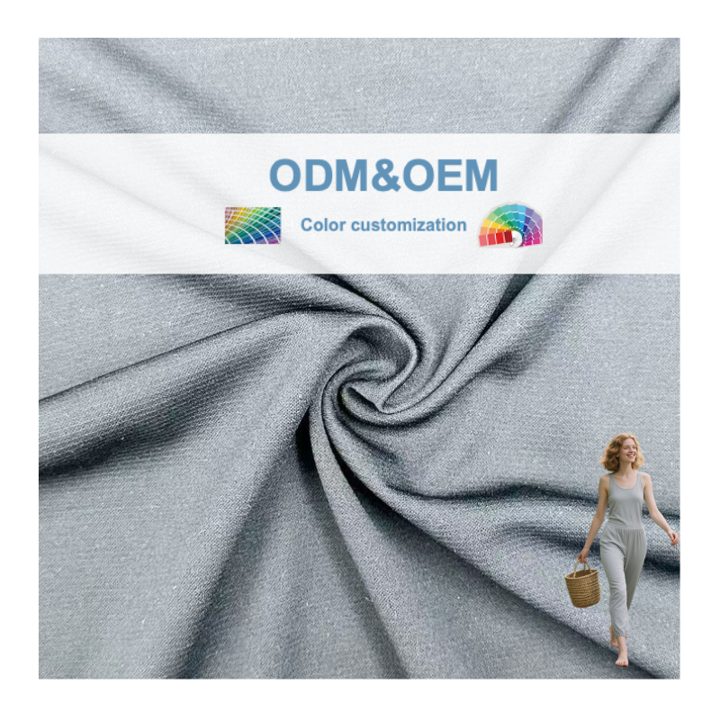 Delantex Semi-gloss Jersey Fabric Mezzanine 160cm 73gsm Fabric 4 Way Nylon Spandex Fabric Gym