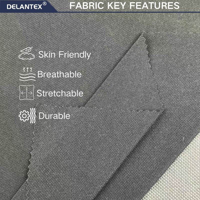 Delantex 153cm 230gam Yoga Clothing Fabric Anti Static and Anti Shrinkage Material