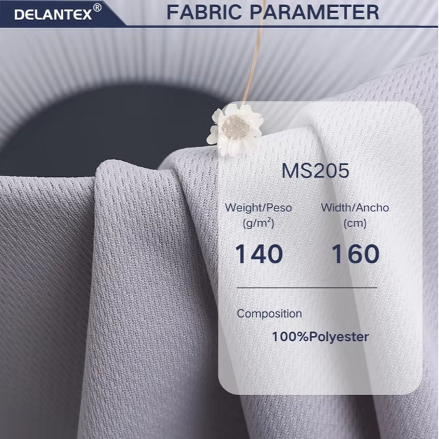 Delantex Outdoor Quick Dry Bird-Eye Plain Polyester Fabric Functional Knit for Garments