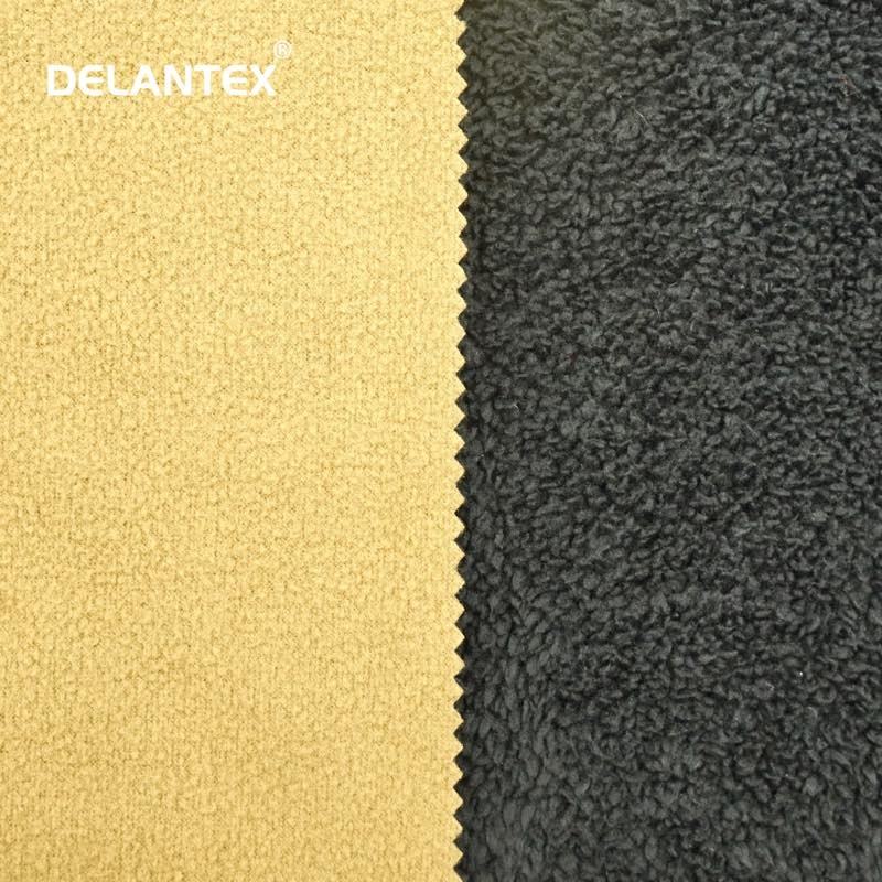 Delantex 100% Polyester Knitted Interlock Bonded Micro Polar Fleece Fabric Anti-Static for Outdoor and Garment Use for Girls
