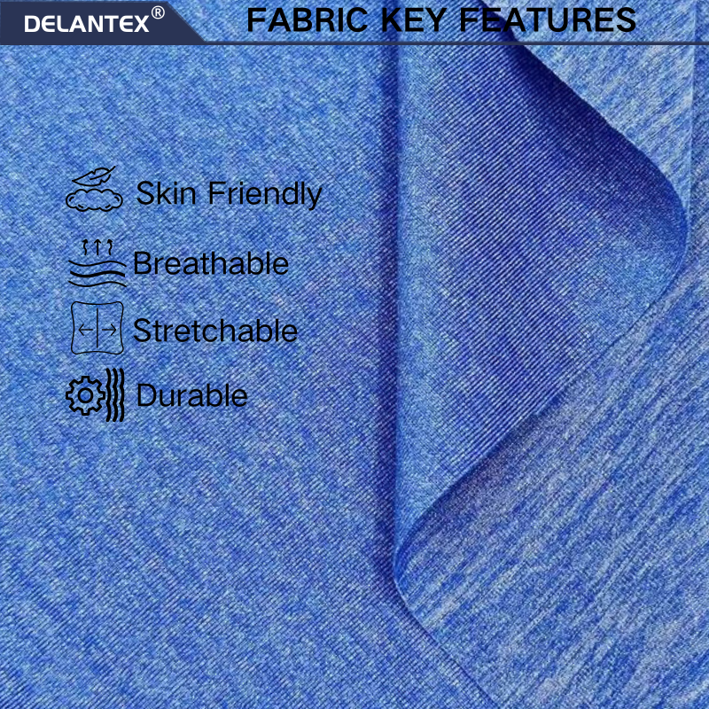 Delantex Factory Direct Sale Knitted 43%Nylon 14%Spandex 4 Way Stretch Fabric for Yoga Swim Leggings,Sport Wear