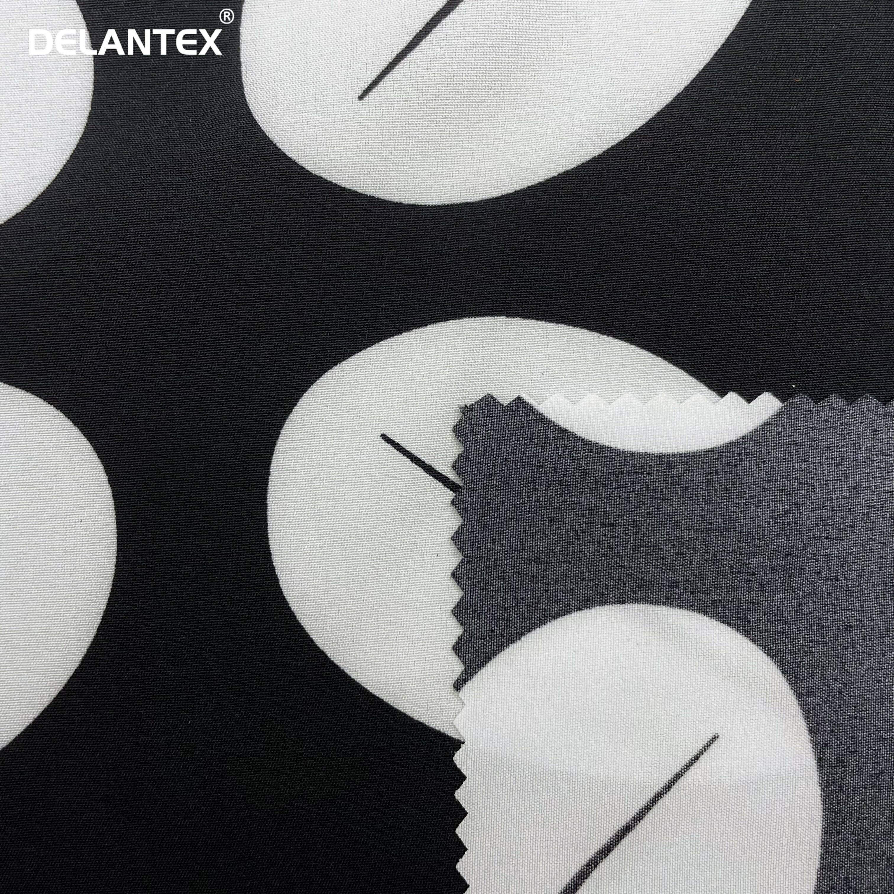 Delantex High Quality Super Soft Polyester Spandex Printed 4-Way Stretch Fabric for Blouse