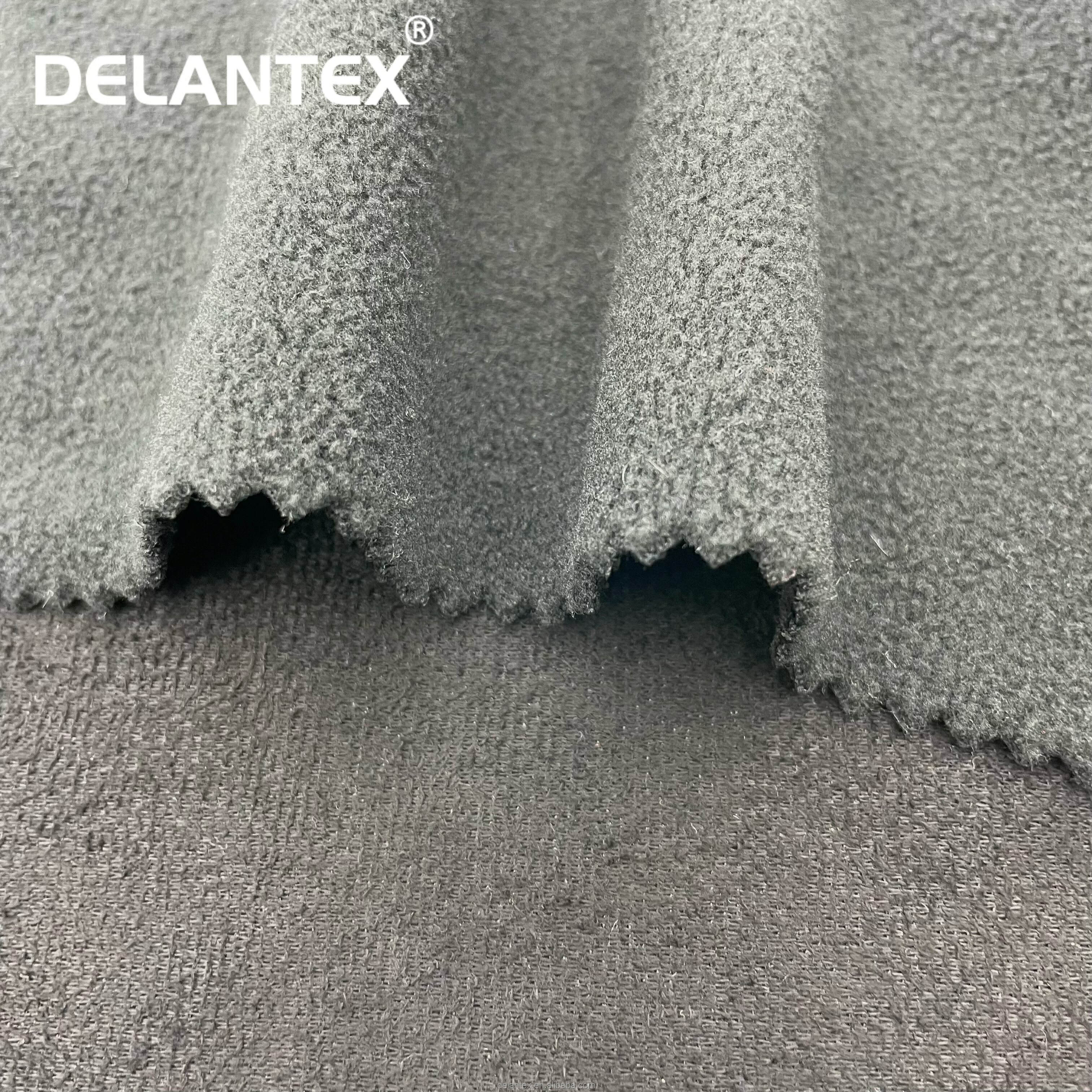 Delantex Suede Bonded Polar Fleece Fabric Cold Proof Fabric for Winter Jacket