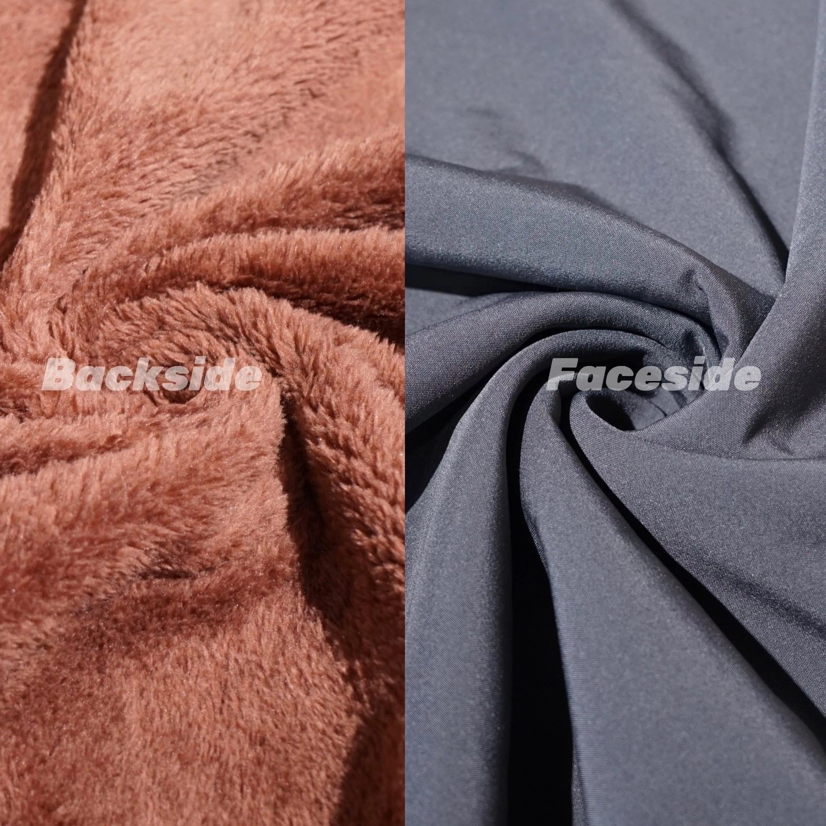 Delantex Hot Sell Bonded Sherpa Fabric Polyest Fabric Knitting for Jacket