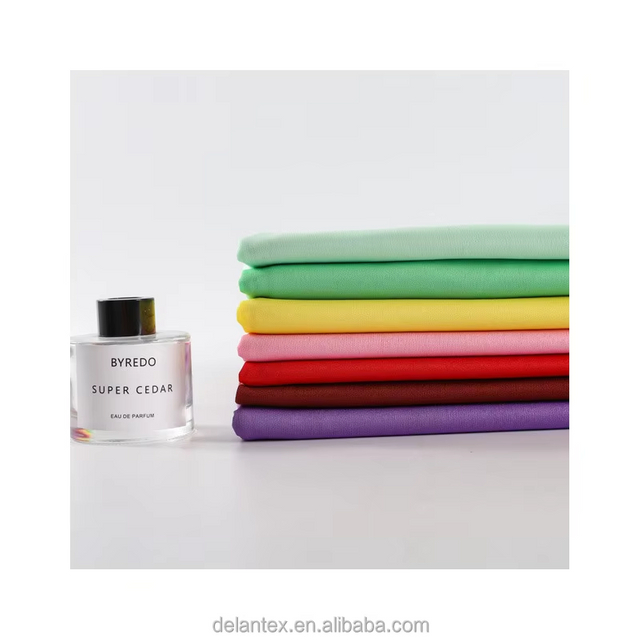 Delantex 100%Polyester Interlock Fabric 110GSM 115GSM Dyed Fabric