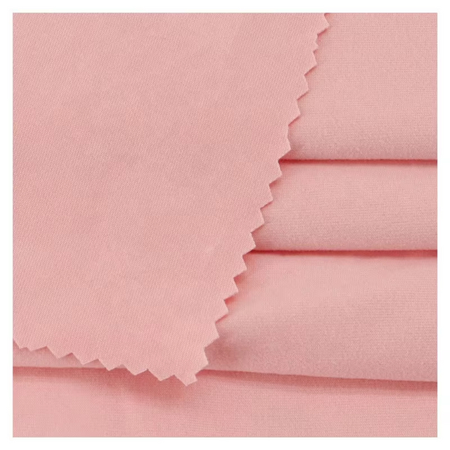 Delantex Stretch Single Jersey Knit Milk Silk Fiber Fabric 100%Polyester Elastane Apparel Fabric
