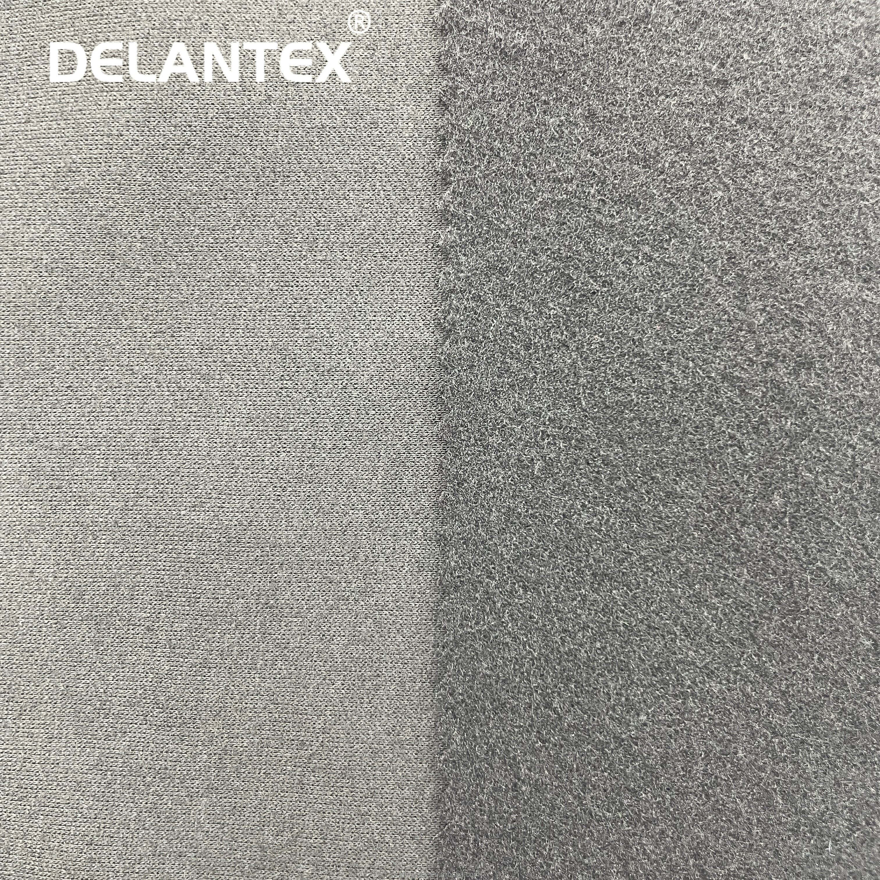 Delantex 30S Spun Polyester 1 Side Brushed Hoodie Fabric Felpa Spun Poly Fleece Fabric