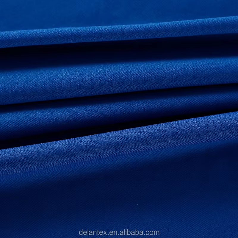 Delantex 100% Polyester 75D Interlock Plain Dyed Soft Knitted Polyester Fabric for T-Shirt