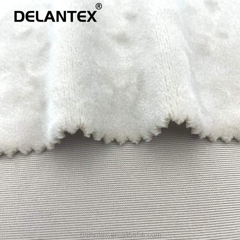 Delantex Hot Sale 280GSM 160CM Customized Colors Poly Spandex Super Soft Velvet Fabric