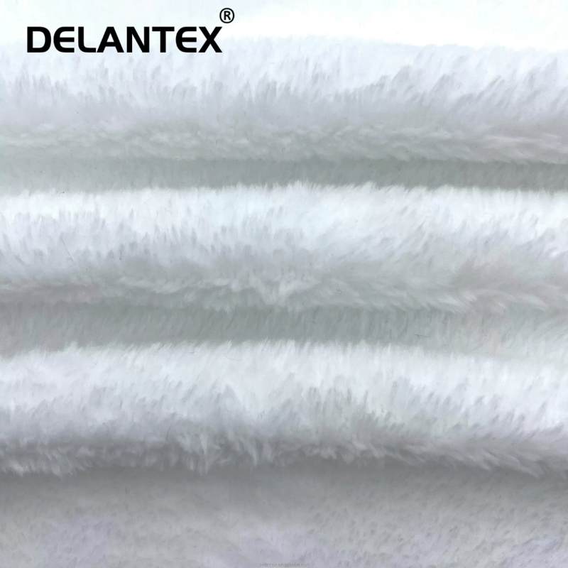 Delantex Knitted Garment 280GSM 160CM Blanket Polyester Coral Fleece Fabric Fpr Sale