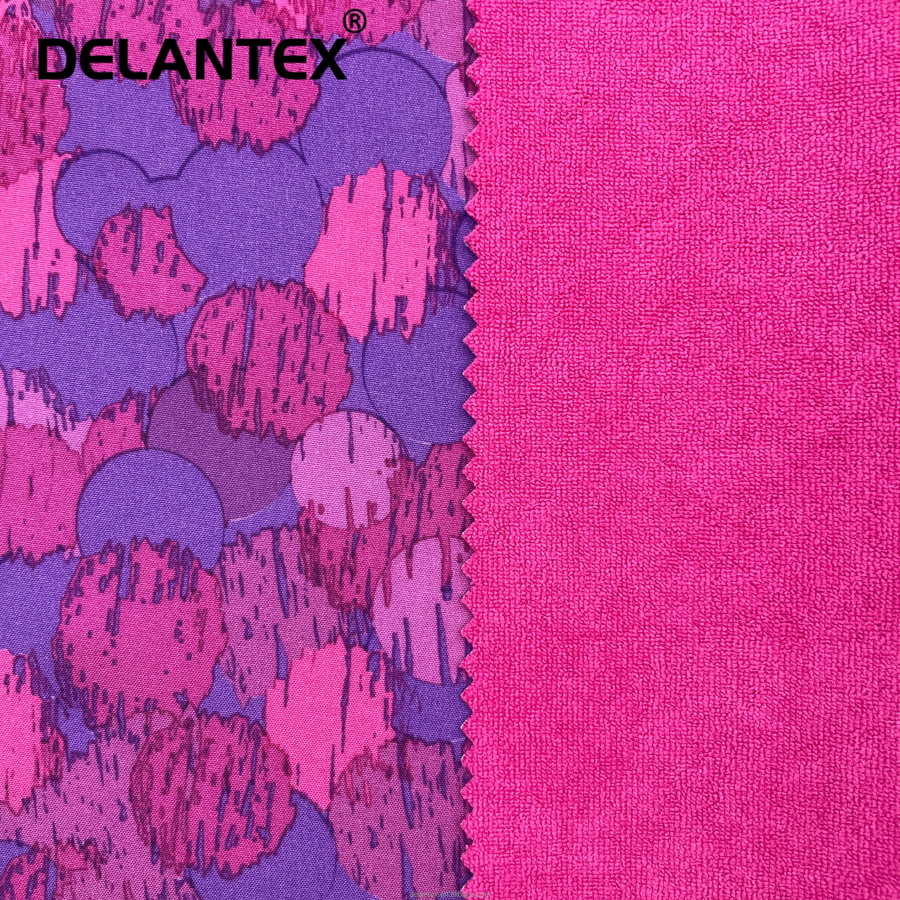 Water Proofing Printed Softshell Bonded Terry Fabric for Winter Outdoor Jacket