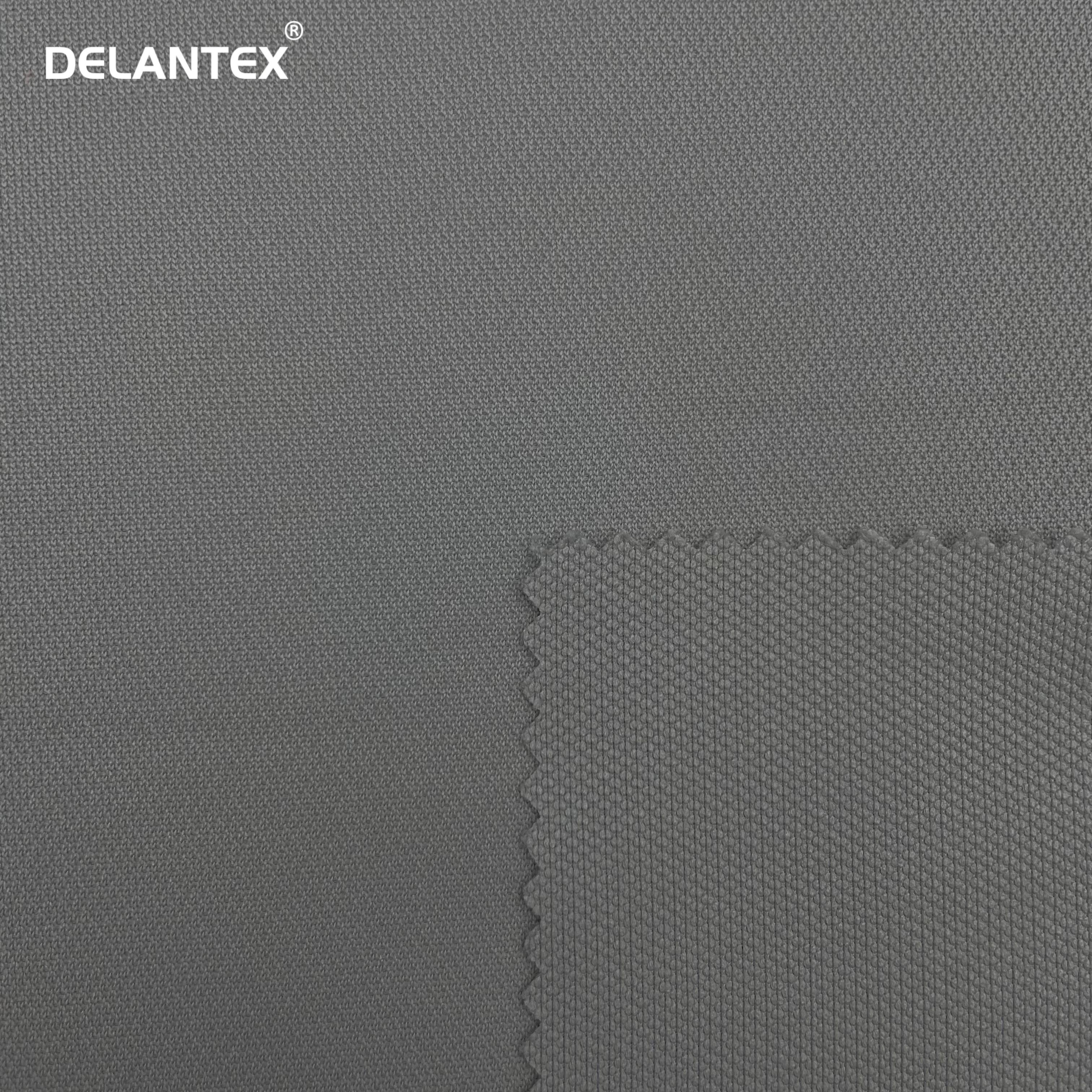 Delantex Customized 100% Polyester Silver Gray Warp-knitted Fabric for Workwear Uniform