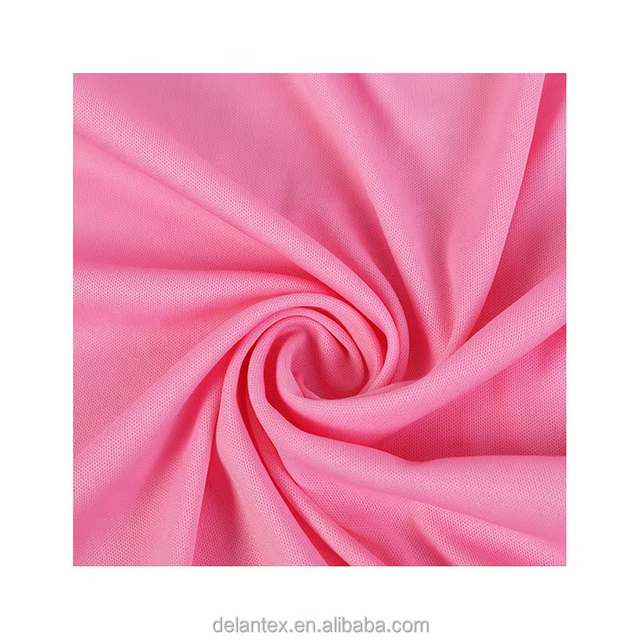 Delantex Plain Dyed Knitted Interlock Fabric Rolls for Sportswear