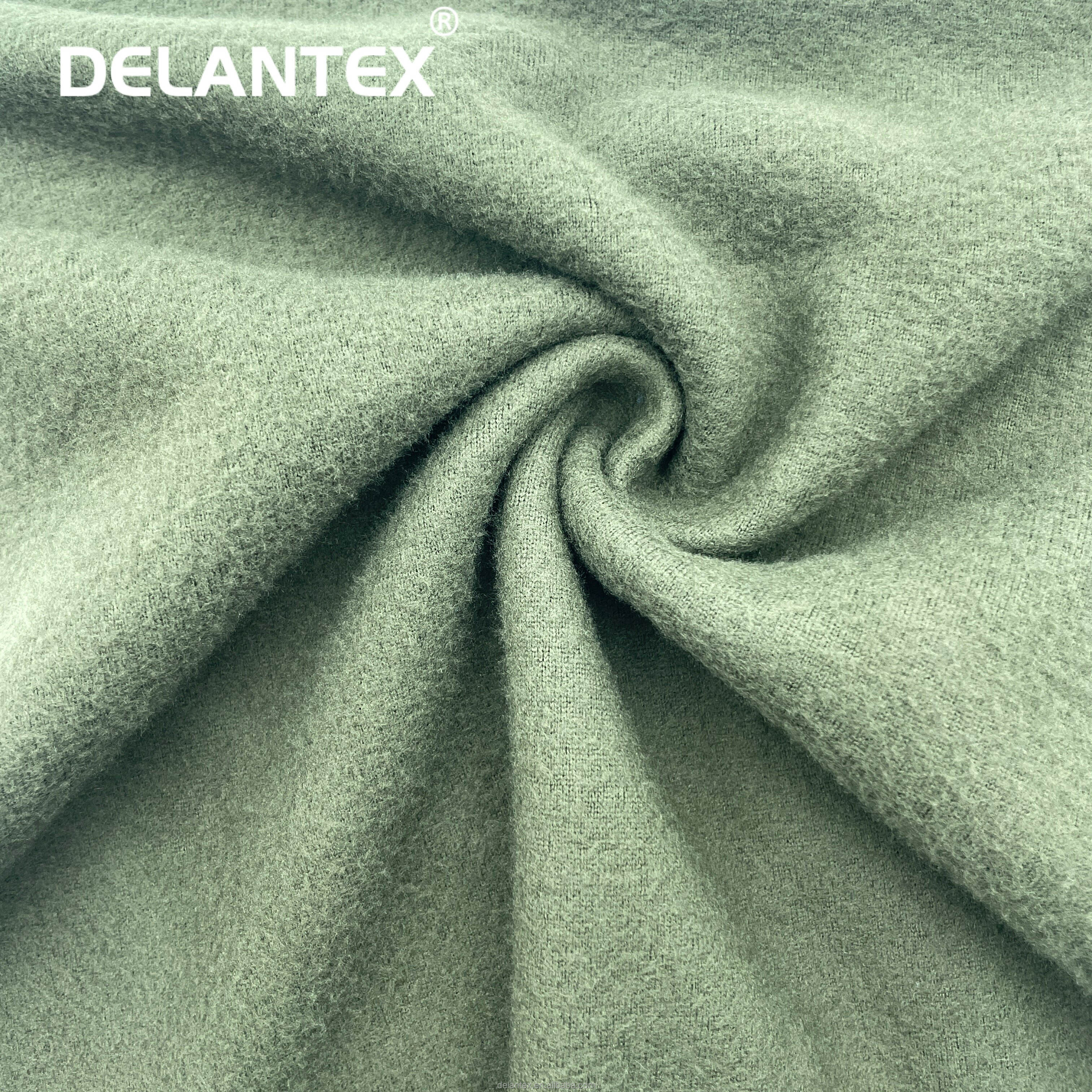 Delantex Anti Pill Knitted Textile Directly Factory Double Face Polar Fleece Fabric