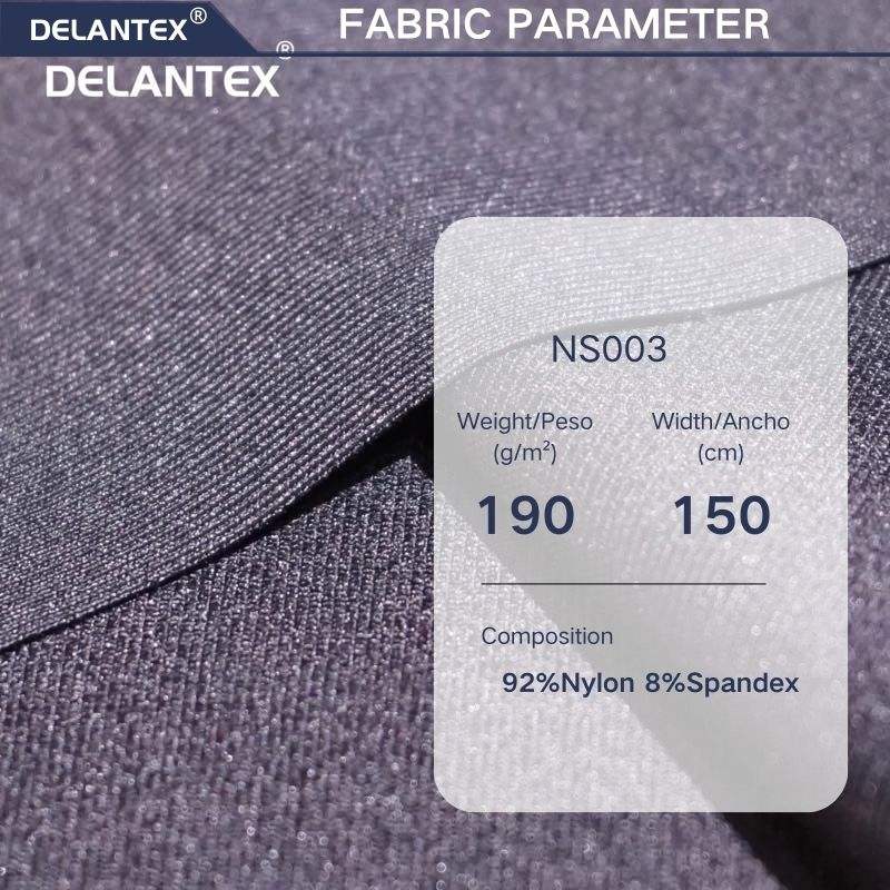 Delantex Low MOQ Soft Skin Friendly Nylon Spandex Tissu Elastane Fabric Knitted Fabric for Yoga Sportswear Swimwear Free Sample